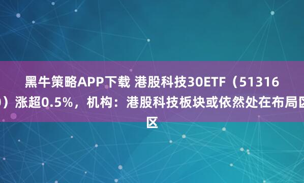 黑牛策略APP下载 港股科技30ETF（513160）涨超0.5%，机构：港股科技板块或依然处在布局区